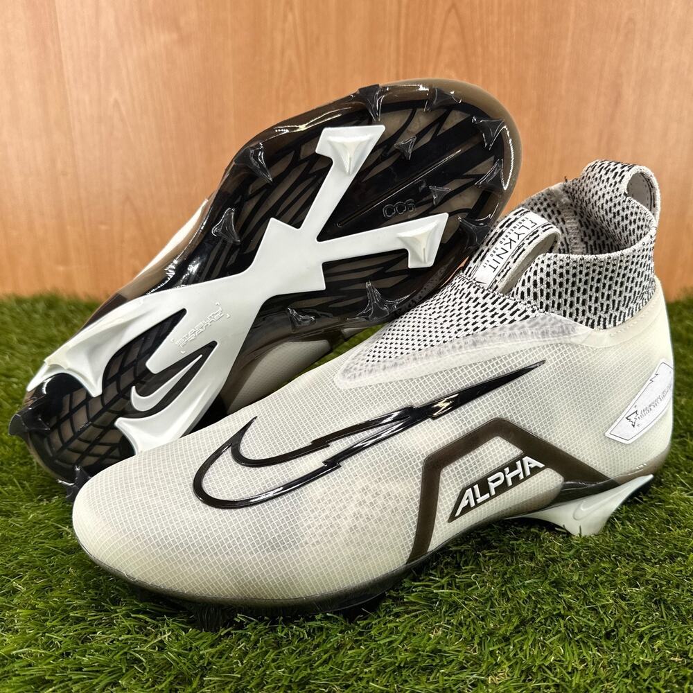 Nike Alpha Menace Elite 3 White Particle Grey Cleats CT6648-100 Men's Size 10.5